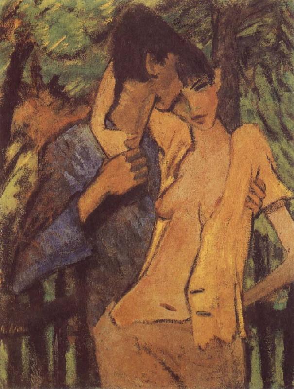 Otto Mueller Lovers Sweden oil painting art